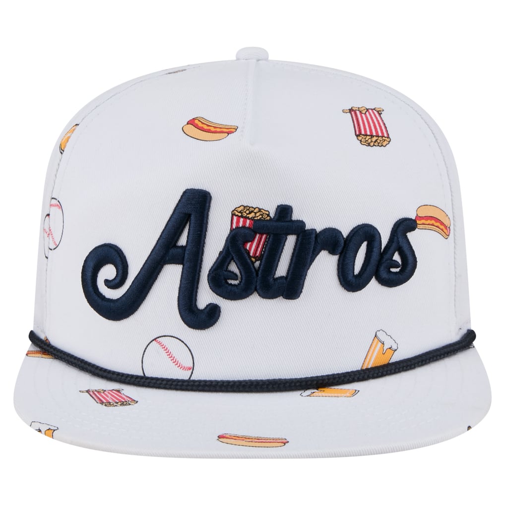 Men's Houston Astros New Era White Team Cheer Rope 19TWENTY Adjustable Hat