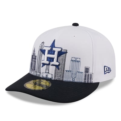 Houston Astros New Era City Skyline 59FIFTY Fitted Hat - White/Navy
