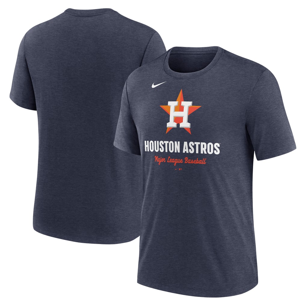 Houston Astros Nike Logo Tri-Blend T-Shirt - Heather Navy