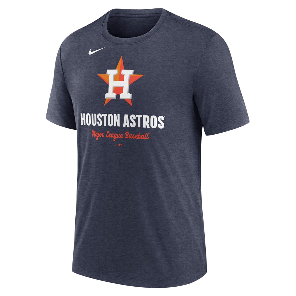 Houston Astros Nike Logo Tri-Blend T-Shirt - Heather Navy