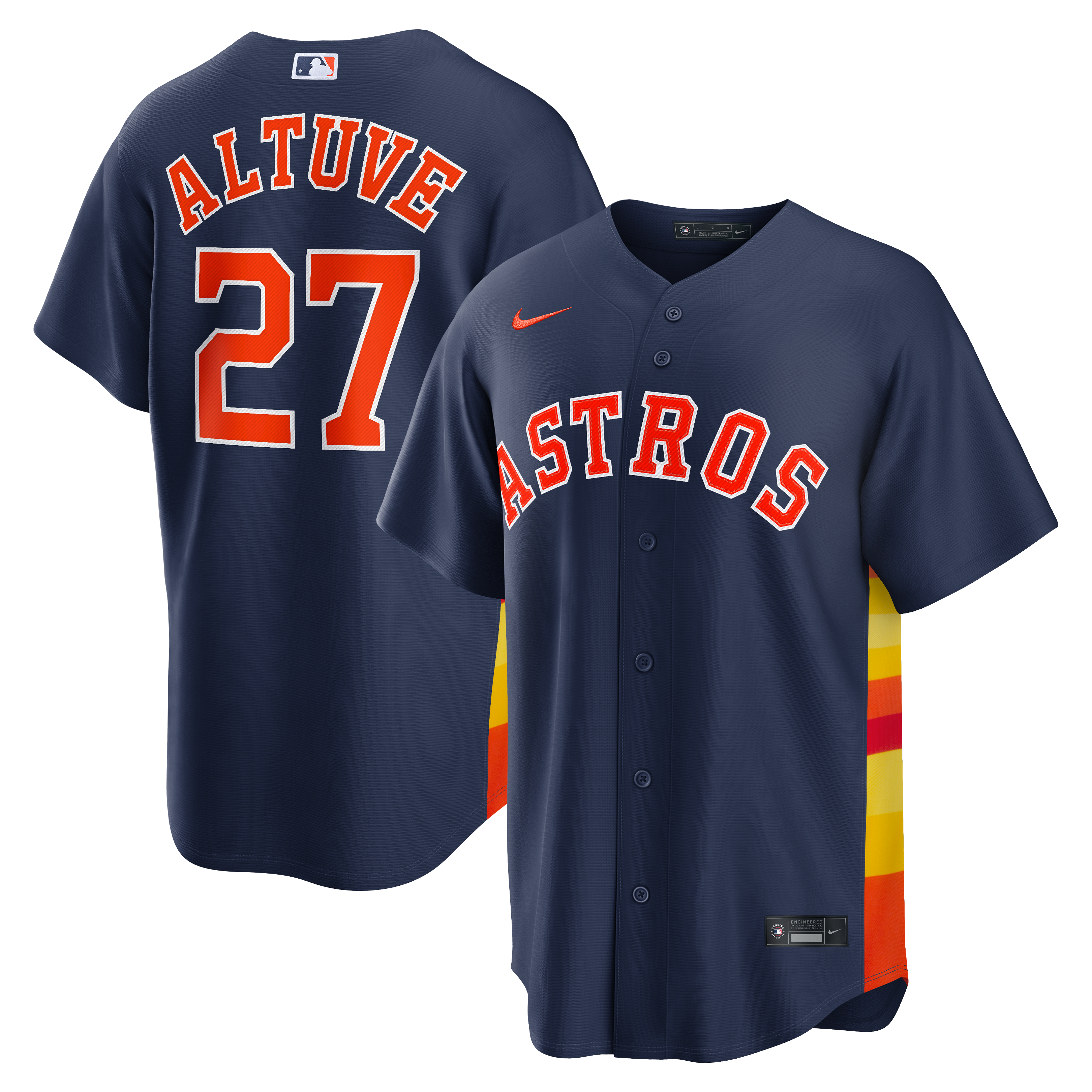 Jose Altuve Houston Astros Alternate 2 Replica Jersey Navy