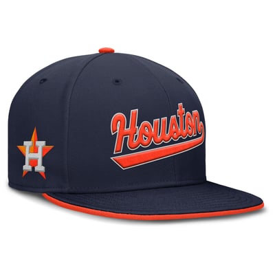 Houston Astros Nike Primetime Dri-FIT Round Bill True Fitted Hat - Navy