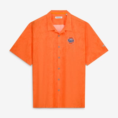 Houston Astros Tommy Bahama Saltwater Fronds IslandZone Button-Up Shirt - Orange