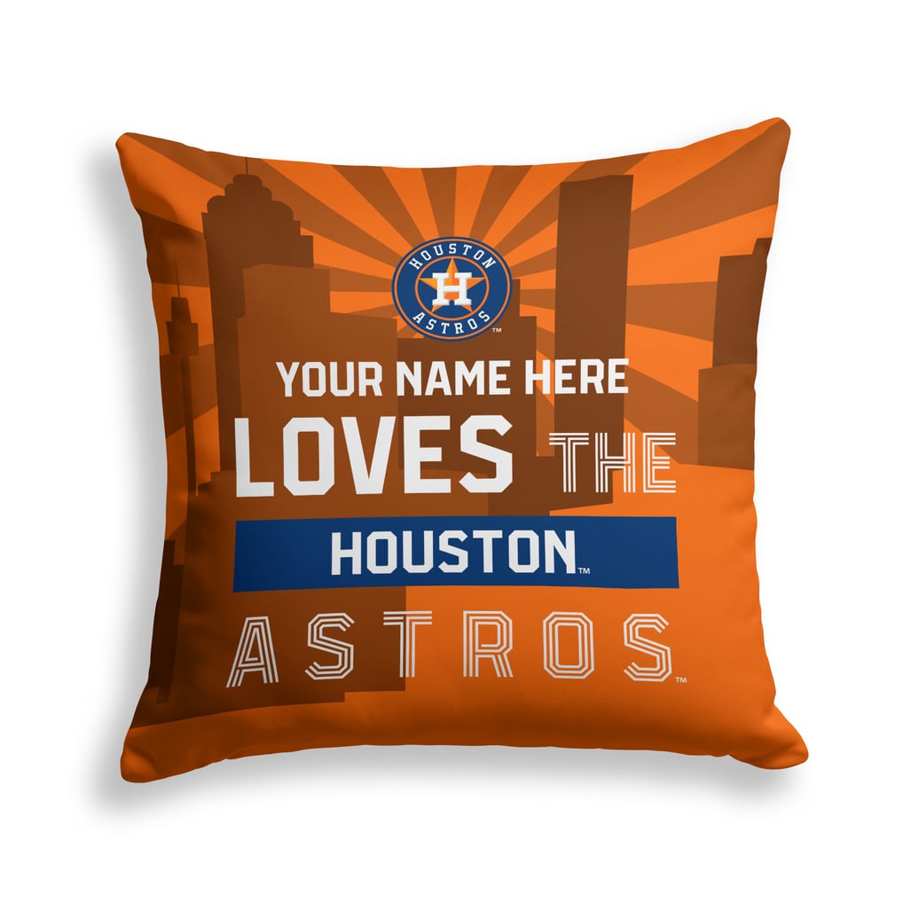 Houston Astros Pegasus 18" x 18" City Skyline Personalized Decor Pillow