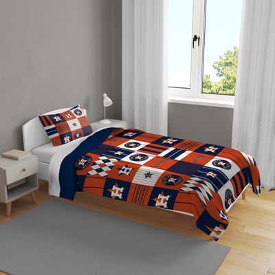 Houston Astros Pegasus Patchwork Plaid Two-Piece Twin/Twin XL Bed in a Bag Set