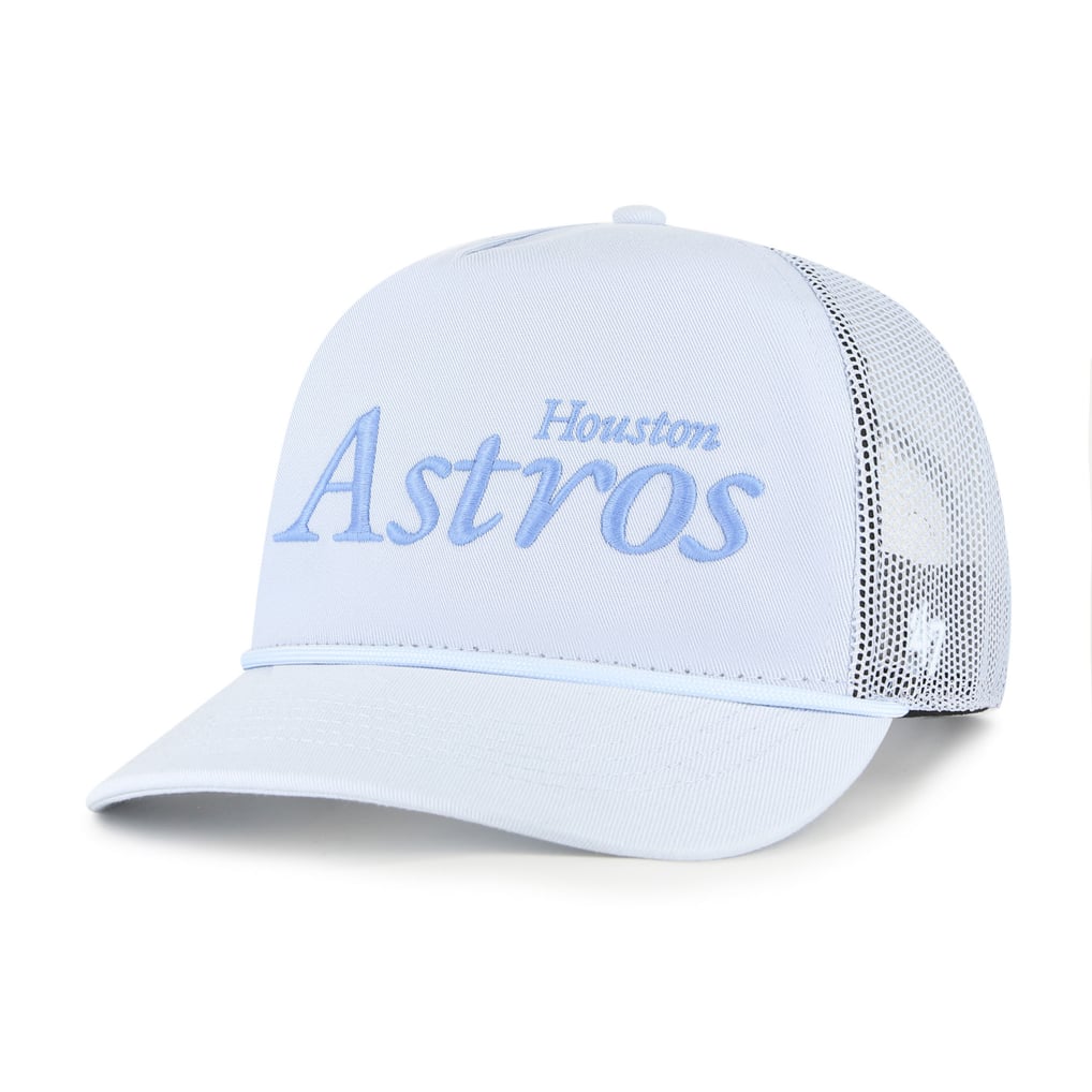 Houston Astros '47 Unisex Foundation Script Hitch Adjustable Trucker Hat - Light Blue