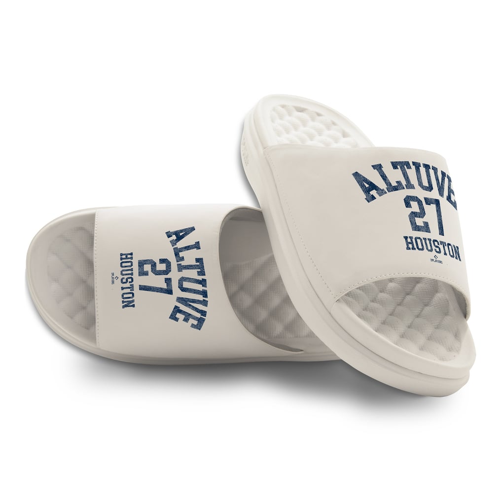 Jose Altuve ISlide Unisex Name & Number Stack Motive Slide Sandals