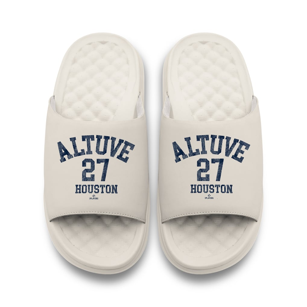 Jose Altuve ISlide Unisex Name & Number Stack Motive Slide Sandals