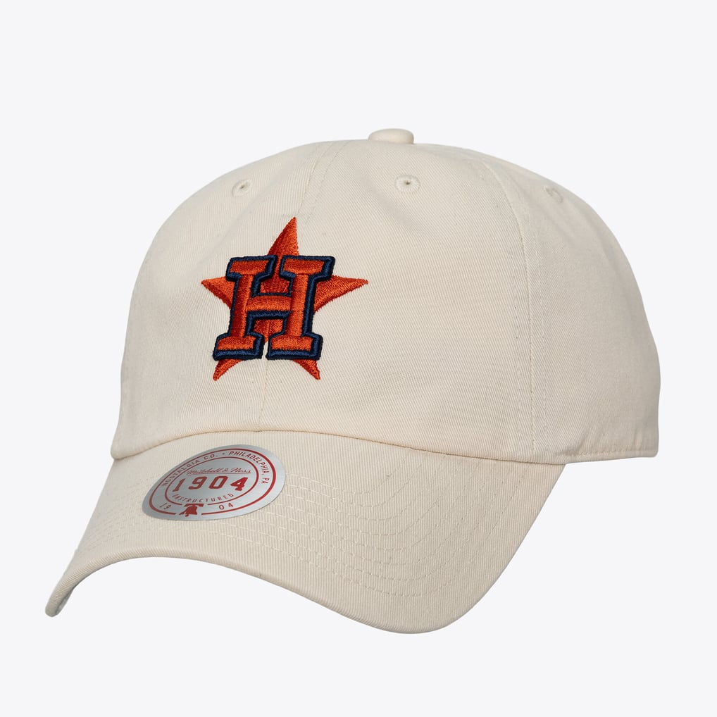 Houston Astros Mitchell & Ness Unisex Off-Season 1904 Strapback Adjustable Hat - Cream
