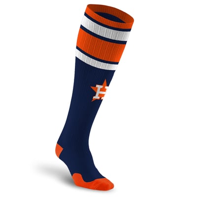 Houston Astros PRO Compression Unisex  Classic Stripe Over-the-Calf Compression Socks