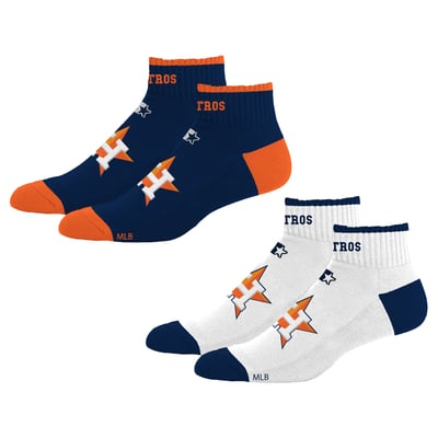  Houston Astros Starter Unisex Two-Pack Front & Center Quarter Length Socks