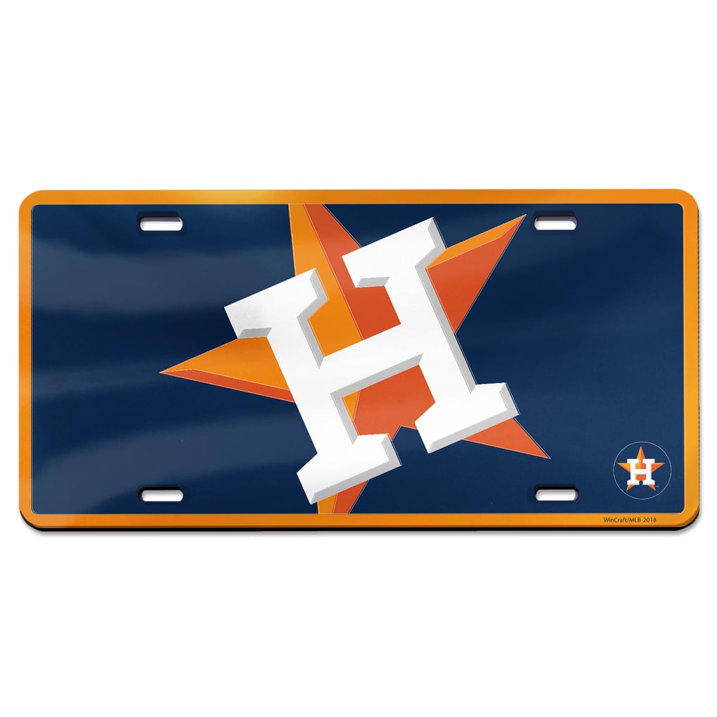 Houston Rockets License Plate Houston Astros WinCraft Oversized Mega Graphics Acrylic License Plate