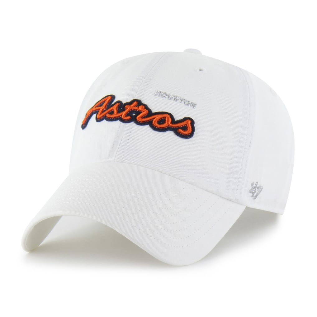 Houston Astros '47 Women's Trendy Script Clean Up Adjustable Hat - White