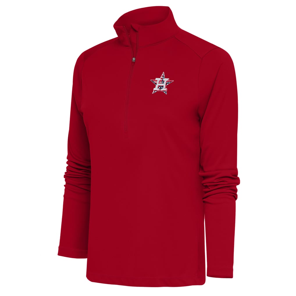 Houston Astros Antigua Women's Patriotic Tribute Half-Zip Pullover Top - Red