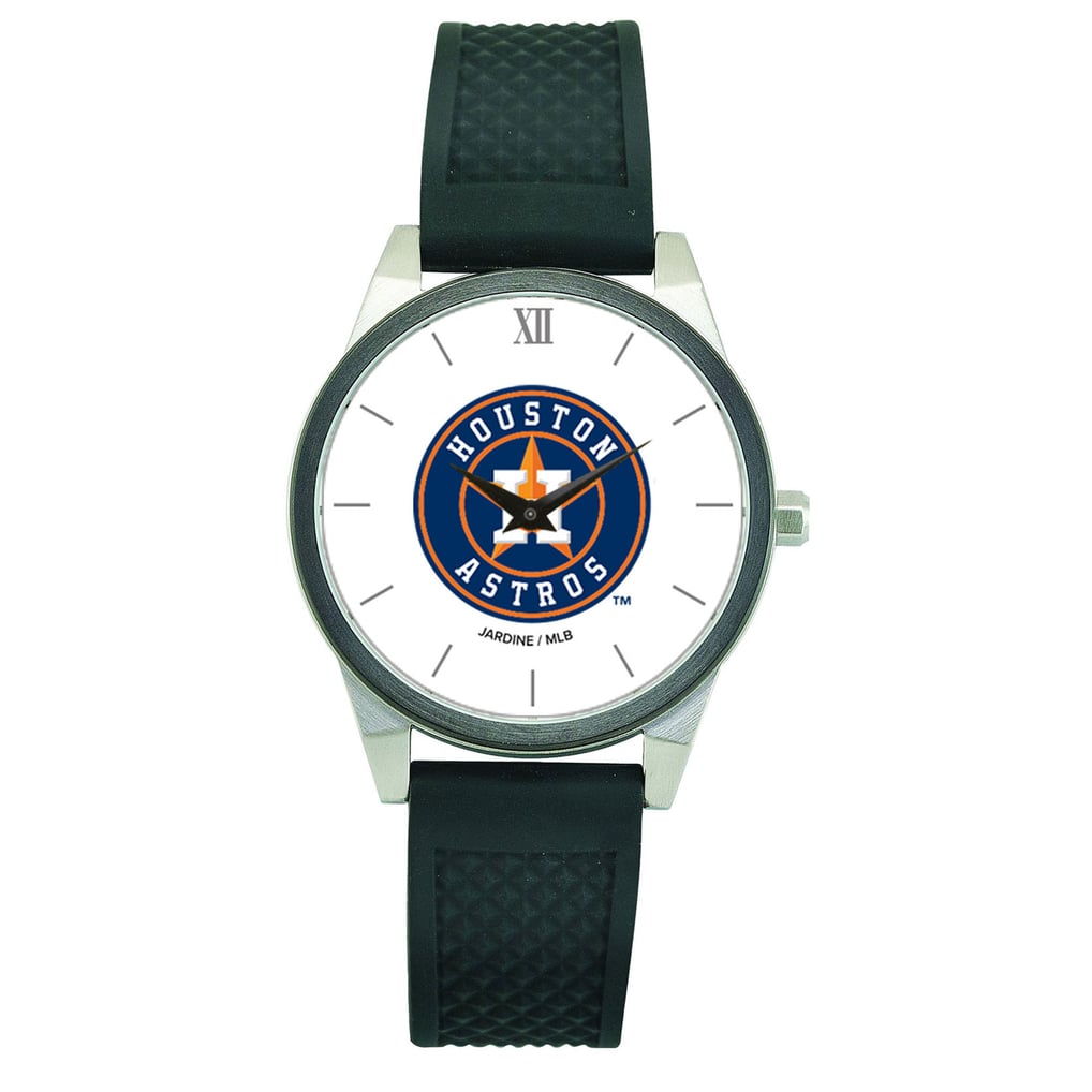  Houston Astros Women's Silicone Strap Wristwatch - Black
