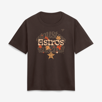 Houston Astros Women's Fall Leaves T-Shirt - Brown
