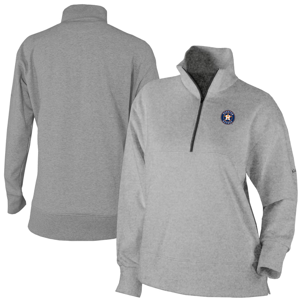 Houston Astros Columbia Women's Birchwood Hills Quarter-Zip Pullover - Gray