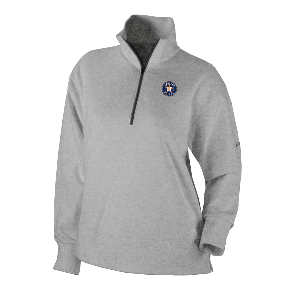 Houston Astros Columbia Women's Birchwood Hills Quarter-Zip Pullover - Gray