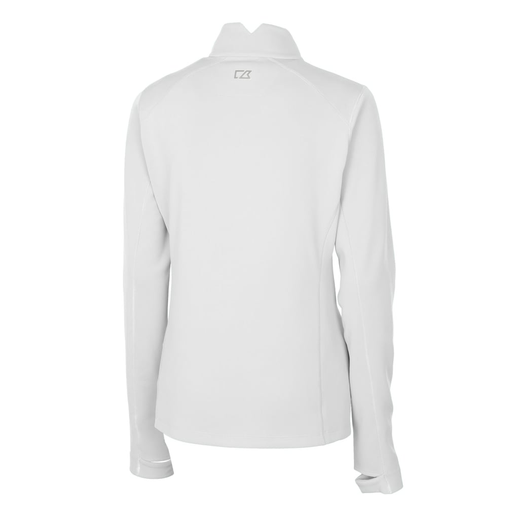  Houston Astros Cutter & Buck Women's DryTec Traverse Stretch Quarter-Zip Pullover Top - White