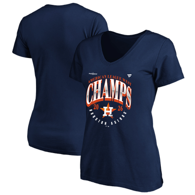 Houston Astros Fanatics Women's 2026 AL West Division Champions Plus Size Locker Room V-Neck T-Shirt - Navy