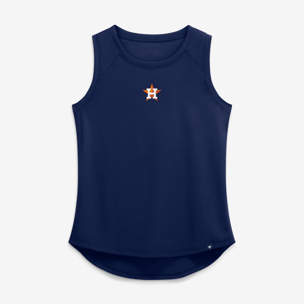  Houston Astros Fanatics Women's Draped Mesh Back Performance Tank Top - Navy