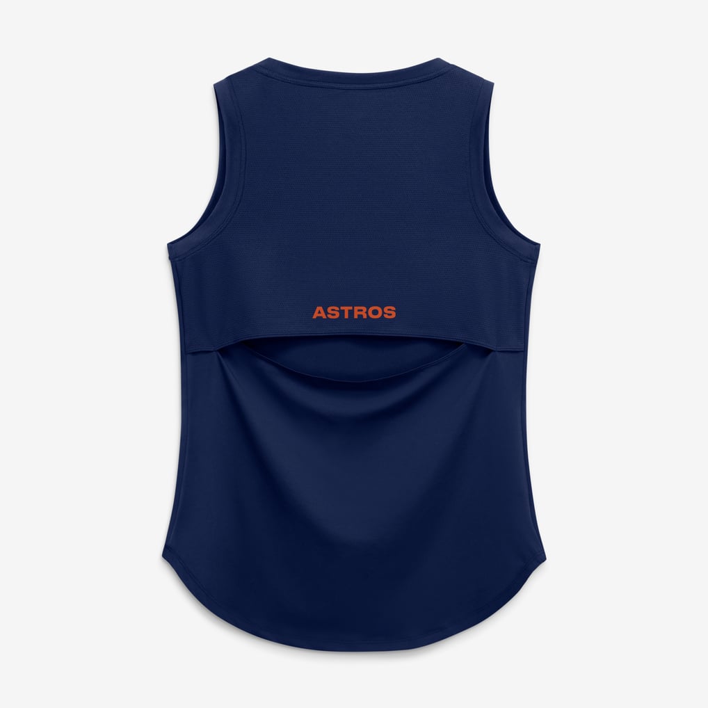  Houston Astros Fanatics Women's Draped Mesh Back Performance Tank Top - Navy