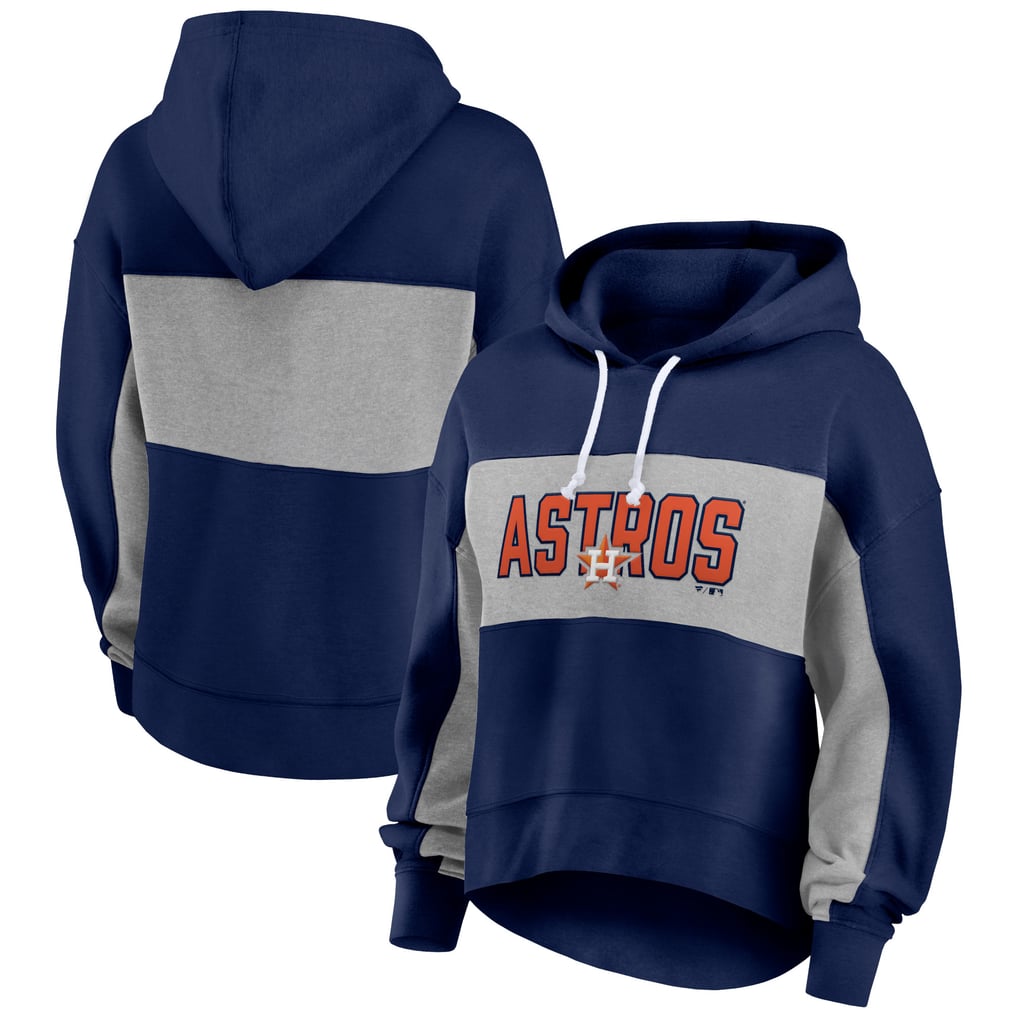 Houston Astros Fanatics Women's Filled Stat Sheet Pullover Hoodie - Navy