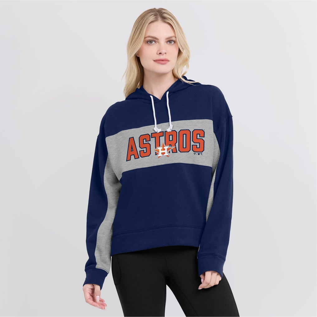 Houston Astros Fanatics Women's Filled Stat Sheet Pullover Hoodie - Navy