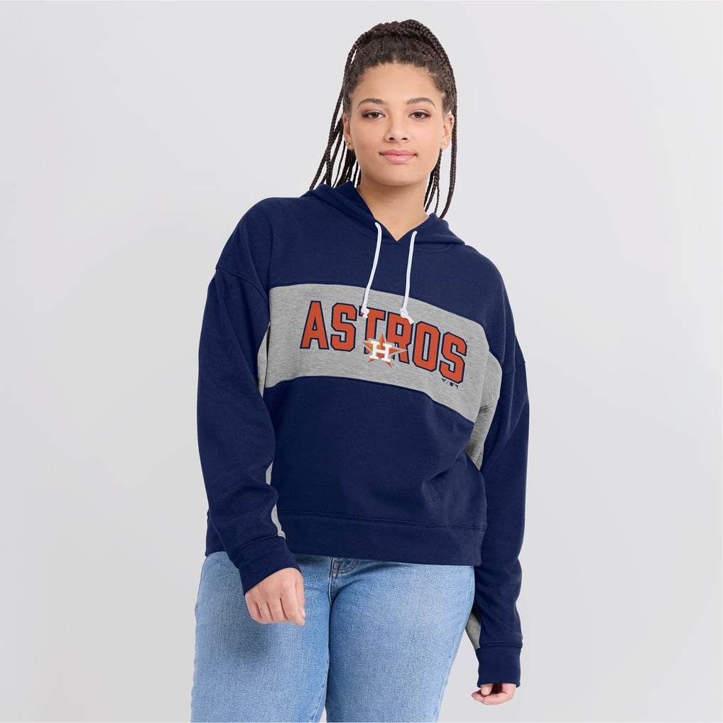 Houston Astros Fanatics Women's Filled Stat Sheet Pullover Hoodie - Navy