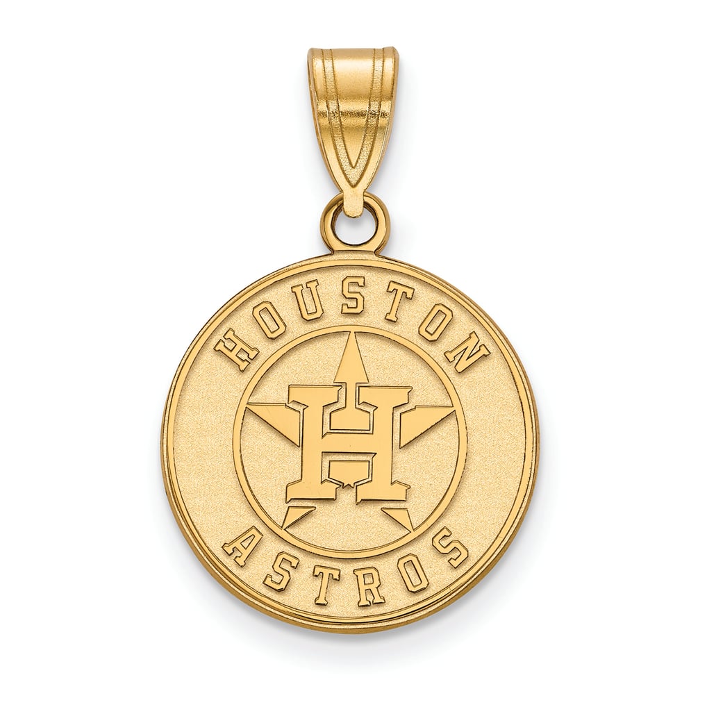 Houston Astros Women's 14k Yellow Gold Medium Pendant