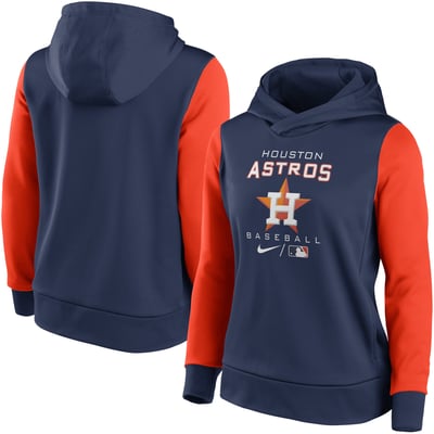 Houston Astros Nike Women's Authentic Collection Pullover Hoodie - Navy/Orange