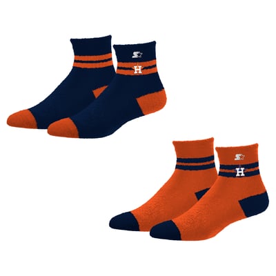 Houston Astros Starter Women's Cozy Cuff Stripes Quarter-Length Plush Socks