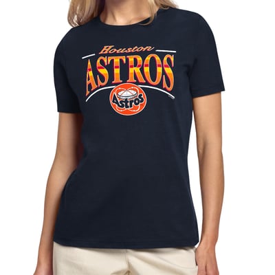 Houston Astros Starter Women's Arch Stripe T-Shirt - Navy