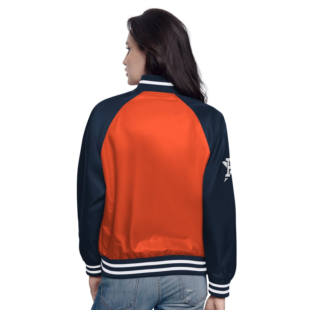 Houston Astros Starter Women's Home Run Full-Snap Varsity Jacket - Orange/Navy