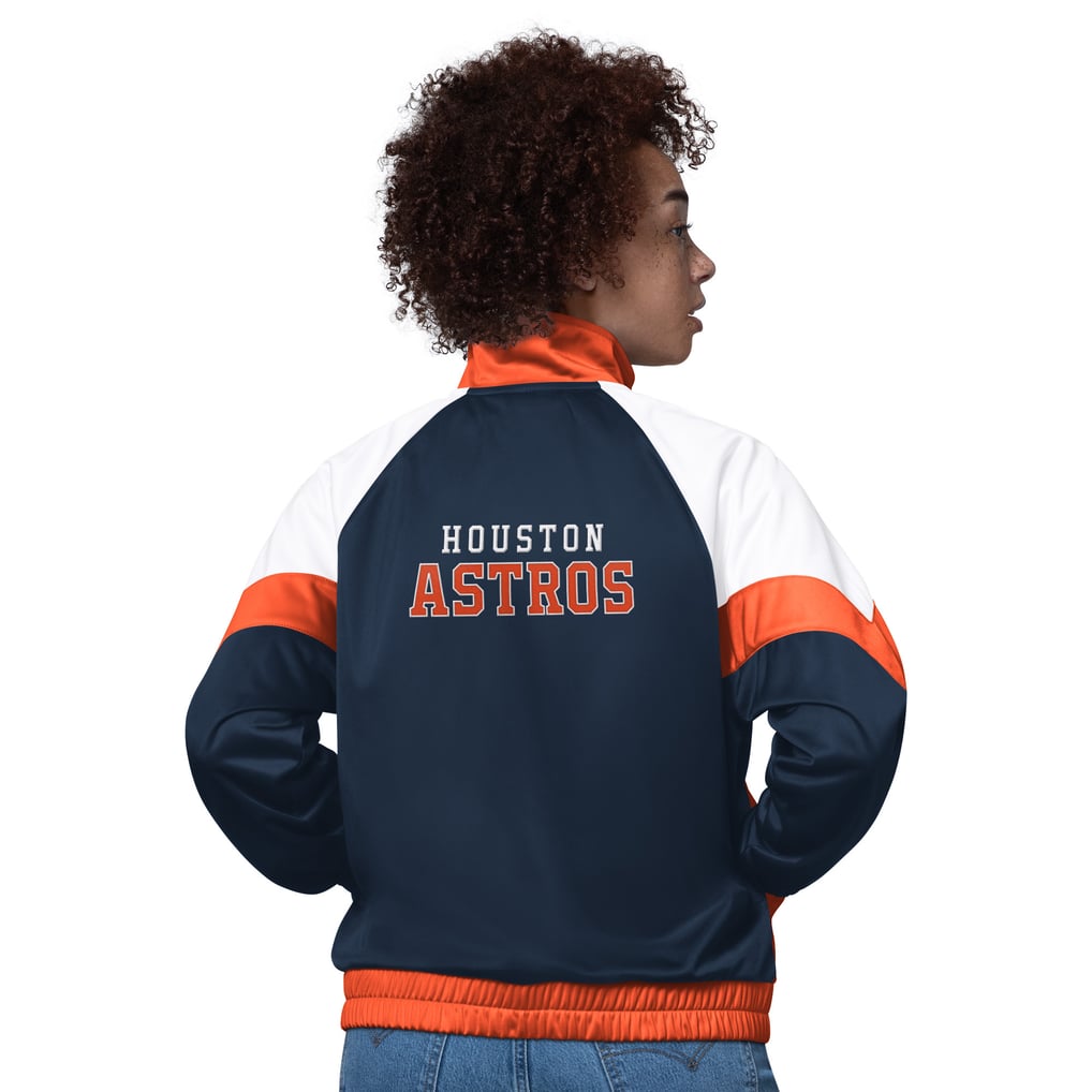  Houston Astros Starter Women's Teamwork Raglan Full-Zip Track Jacket - White/Orange