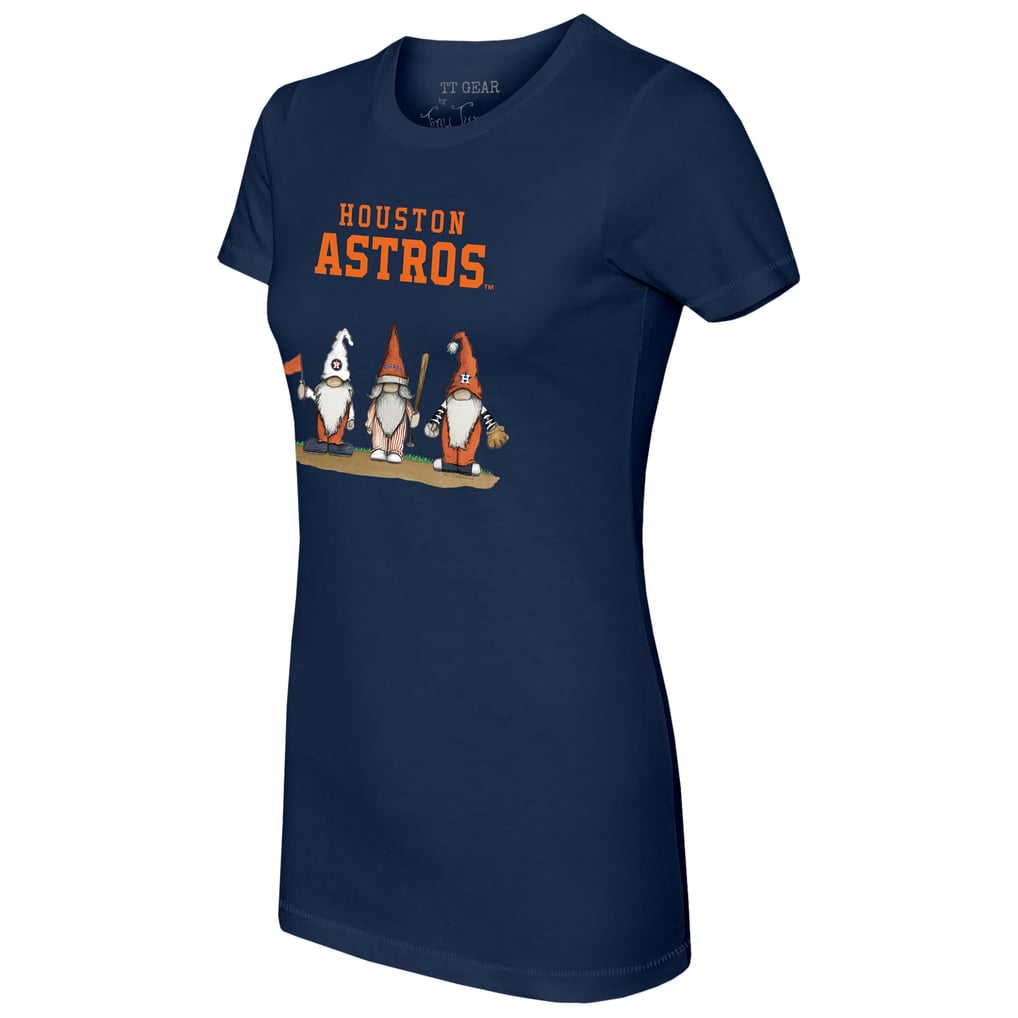  Houston Astros Tiny Turnip Women's Gnomes T-Shirt - Navy