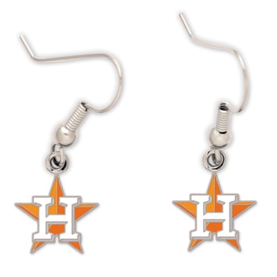 Houston Astros World Series 2021 Earring And Bracelet Set - Orange Blue - Unisex Adult