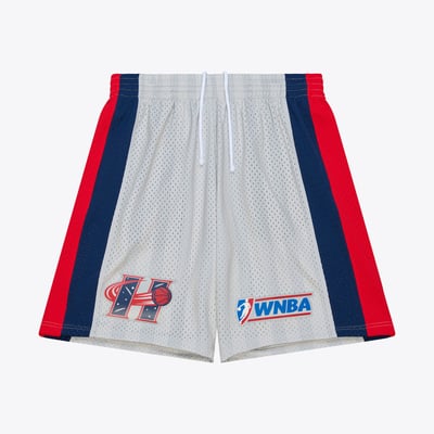 Houston Comets Mitchell & Ness 1997 Swingman Shorts - Silver - Court Origins