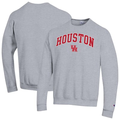 Houston Cougars Champion Arch Powerblend Sweatshirt - Heather Gray