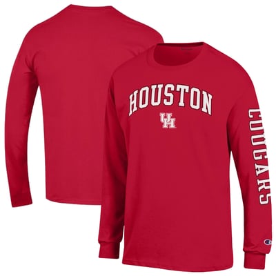 Houston Cougars Champion Arch Logo Long Sleeve T-Shirt - Red