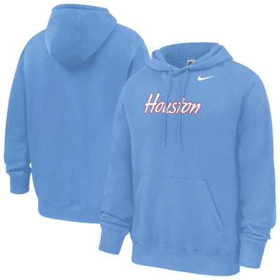 Houston Cougars Nike Club Fleece Hoodie - Light Blue