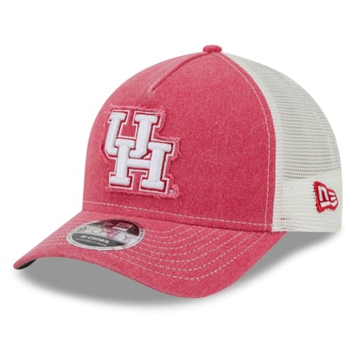 Houston Cougars New Era Unisex Faded A-Frame 9FORTY Adjustable Trucker Hat - Red