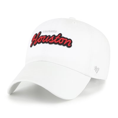 Houston Cougars '47 Women's Trendy Script Clean Up Adjustable Hat - White