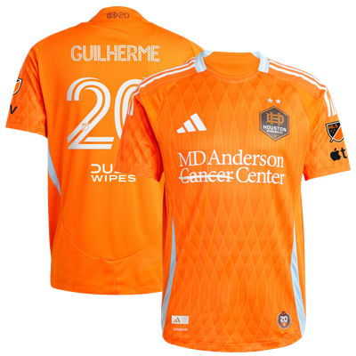 Guilherme Augusto Vieira dos Santos Houston Dynamo FC adidas 2025 Season 20 On-Field Authentic Jersey - Orange