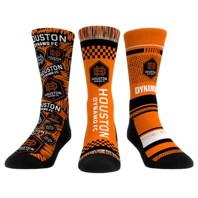  Houston Dynamo FC Rock Em Unisex Three-Pack Crew Socks Set - Orange