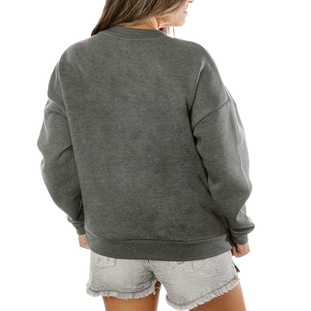  Houston Dynamo FC Gameday Couture Women's Oversized Fleece Pullover Sweatshirt - Charcoal