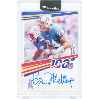 Bruce Matthews Houston Oilers Autographed 2020 Panini NFL 100 #N100-BM Card 