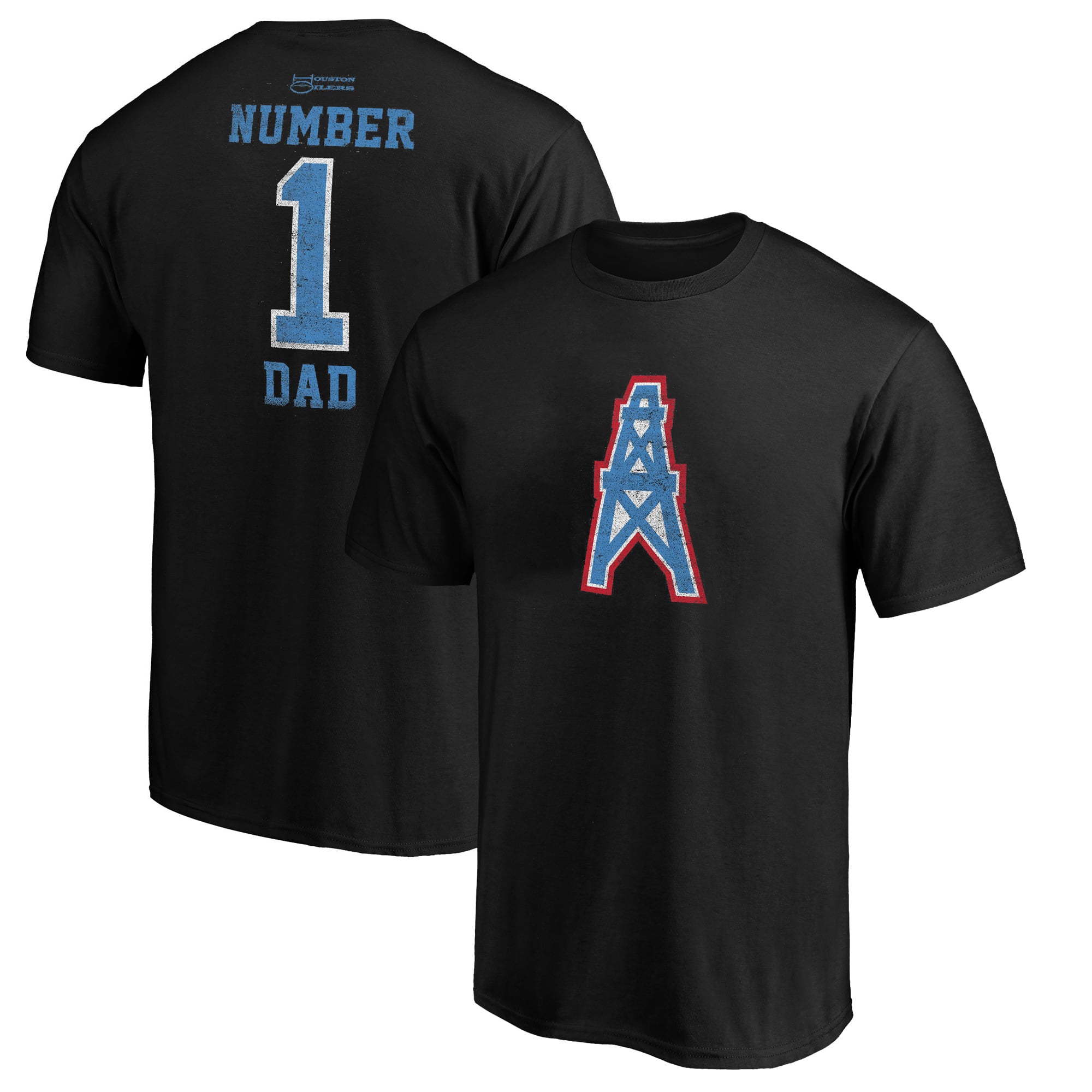 Men's Houston Oilers Fanatics Black Big & Tall Greatest Dad Retro