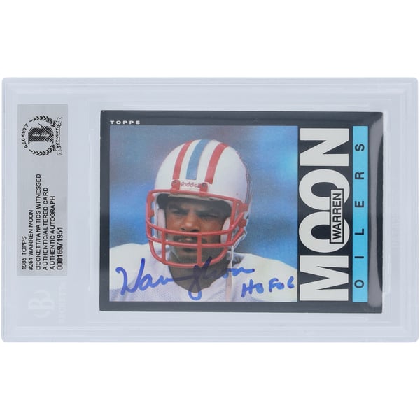 NFL】 WARREN MOON ウォーレン 忙しない ムーン QB 直筆サイン 直書き