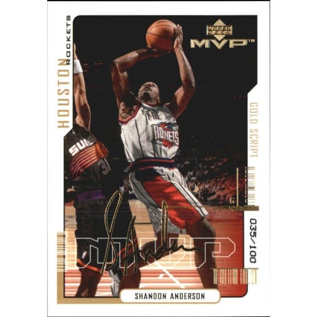 2000-01 Upper Deck MVP Gold Script #60 Shandon Anderson